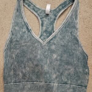 Zenana Ribbed Racerback Bralette – Teal, Small